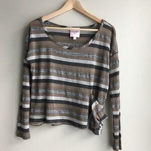 5/$15 Romeo‎ & Juliet couture striped Crewneck Swea